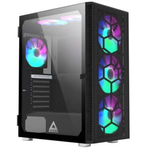 Montech Case X3 Glass Black Mid tower, ATX, 6x RGB fans