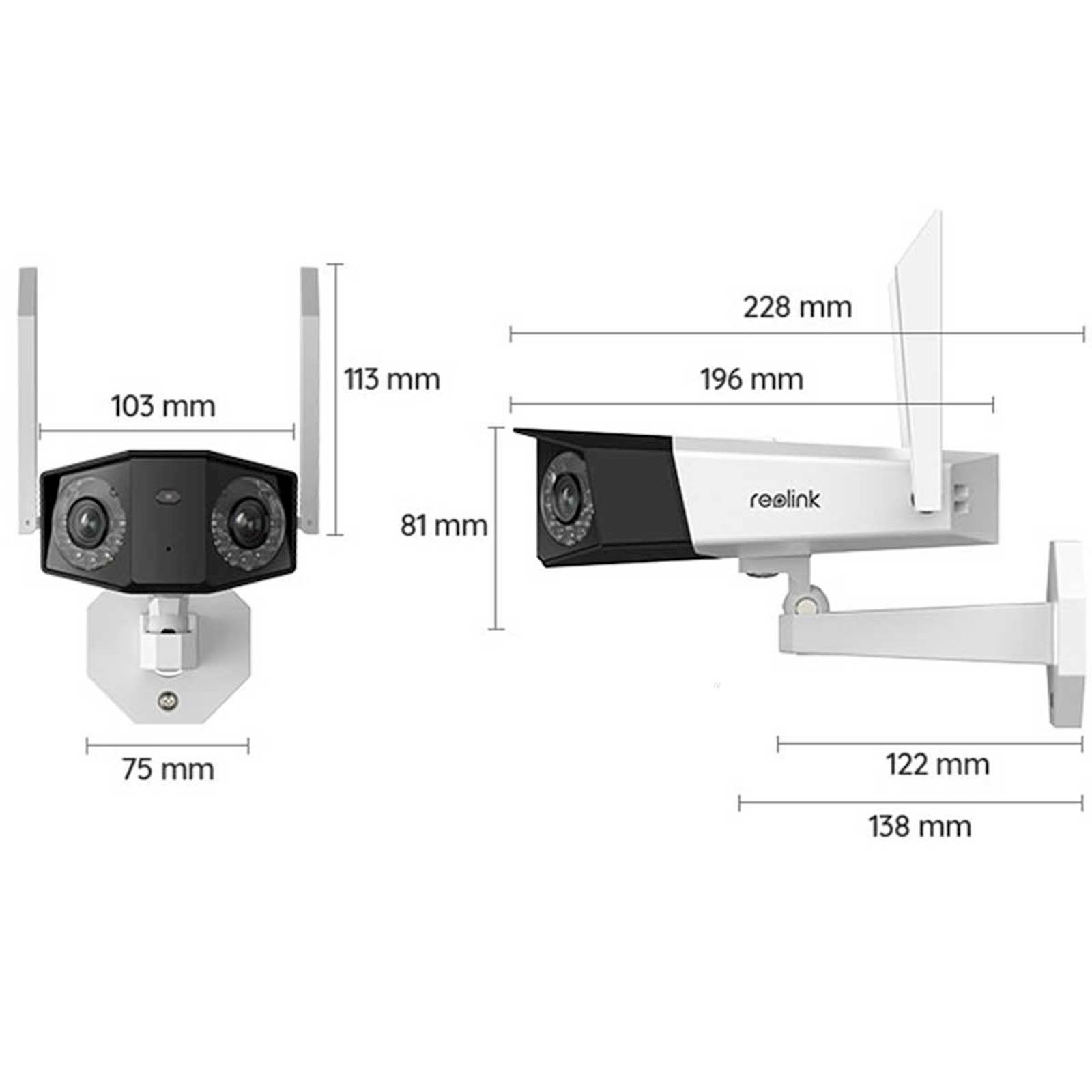 Reolink IP Kamera DUO serija W750 16MP, 4K, dvojna leća Panorama, IP67 - Slika 3