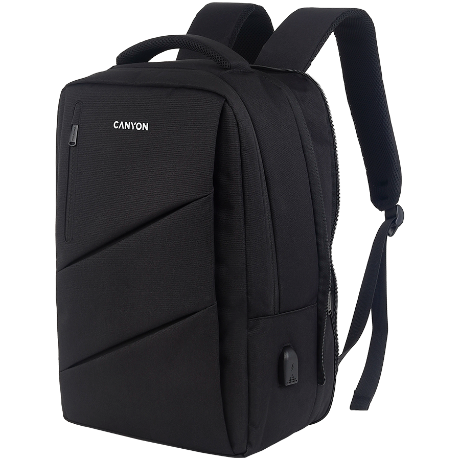 CANYON backpack BPE-5 Urban USB 15.6'' Black - Slika 2