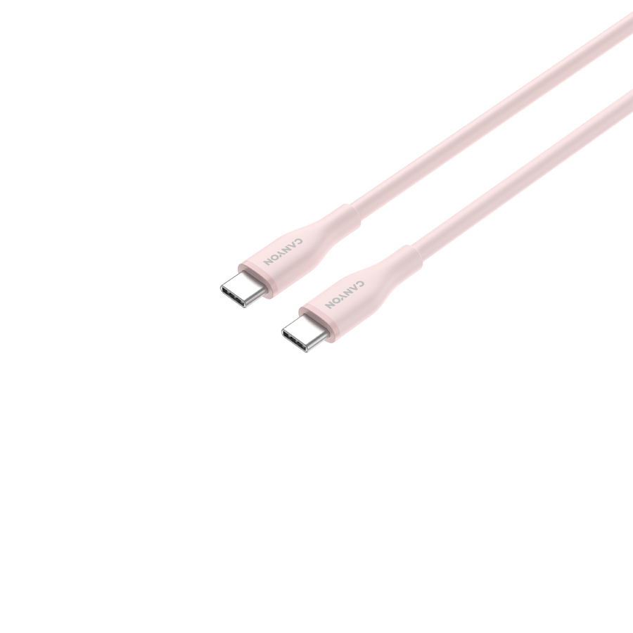 CANYON cable CC60SC10 C-C 60W 1m Silicon Pink Sand - Slika 3