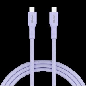CANYON cable OnWire 60CL C-C 60W COLOR Braided 1m Purple