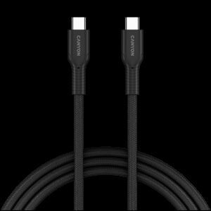 CANYON cable OnWire 60CL C-C 60W COLOR Braided 1m Black