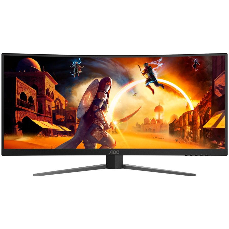 AOC Monitor Gaming CU34G4Z 34" Curved Fast VA, WQHD 3440x1440, 240Hz, 1500R, 1ms, DisplayHDR 400, Adaptive Sync, 2x HDMI 2.1, 1x DP 1.4, USB hub, Ergonomic - Slika 2
