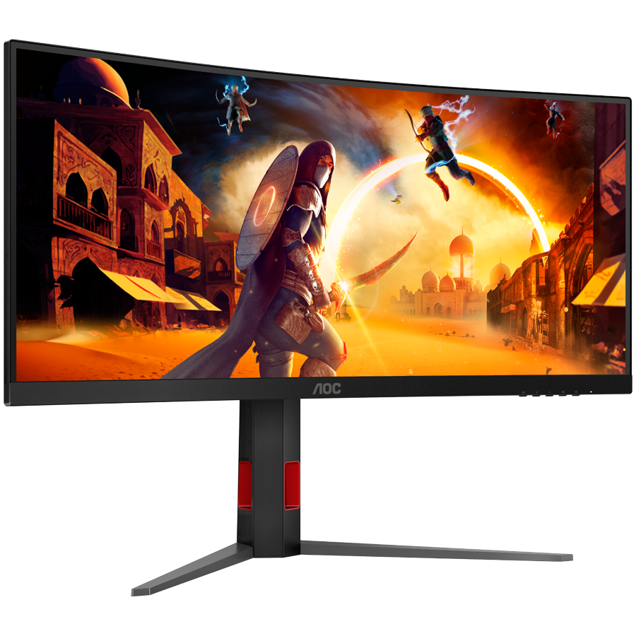 AOC Monitor Gaming CU34G4Z 34" Curved Fast VA, WQHD 3440x1440, 240Hz, 1500R, 1ms, DisplayHDR 400, Adaptive Sync, 2x HDMI 2.1, 1x DP 1.4, USB hub, Ergonomic - Slika 3