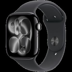 Apple Watch Series 11 GPS 46mm Jet Black Aluminium Case with Black Sport Band - M/L,Model A3333