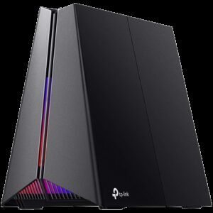 TP-Link Archer GE550 BE9300 Tri-Band Wi-Fi 7 Gaming Router, 574 Mbps at 2.4 GHz + 2882 Mbps at 5 GHz + 5764 Mbps at 6 GHz, 4x Internal Antennas, Quad-Core CPU, 1x5 G WAN port +1x5 G LAN port +3x2.5 G LAN ports, 1xUSB 3.0 Port