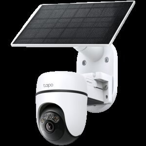 TP-Link Tapo C630 KIT Solar-Powered Pan/Tilt Security Camera Kit, 3K 5MP (2880x1620), 2.4 GHz, 6700mAh rechargeable lithium-ion battery, Solar panel (5.2V, 2.5W), Pan/Tilt, Non-Stop Power, AI Tracking, 24/7 Continuous Capture, Color Night Vision