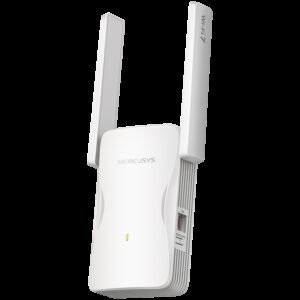 Mercusys ME25BE BE3600 Wi-Fi 7 Range Extender, 688 Mbps at 2.4 GHz + 2882 Mbps at 5 GHz, 2x Fixed External Antennas, 1x Gigabit Port, MERCUSYS APP, WPS/Reset Button, Signal Indicator, Range Extender/Access, Adaptive Path Selection, Access Control