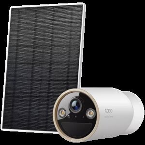 TP-Link Tapo C460 KIT Solar Powered Security Camera Kit, 1 x Tapo C425, 1 x Tapo A201, 2K QHD (2560x1440), 2.4 GHz, 10000mAh rechargeable lithium-ion battery, Solar panel (5.2V, 2.5W), Non-Stop Power, Flexible Solar Installation, Tapo app