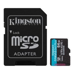Kingston microSD 128GBCanvasGoPlus, Gen4r/w:200MB/s/160MB/s,with adapter