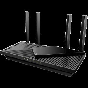 TP-Link Archer AX55 AX3000 Dual Band Gigabit Wi-Fi 6 Router,2402 Mbps(5 GHz) and 574 Mbps(2.4 GHz),4 external High-Performance antennas, 4 x G LAN Ports, 1 x G WAN port, 1 x USB 3.0, Dual-Core CPU,512 MB RAM,OFDMA,HomeShield,WPA3,Beamforming,OneMesh