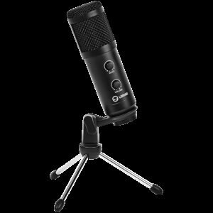 LORGAR Soner 313, Gaming Microphones, Black, USB condenser microphone with Volume Knob & Echo Kob, including 1x Microphone, 1 x 2.5M USB Cable, 1 x Tripod Stand, 1 x User Manual, body size: Φ47.4*158.2*48.1mm, weight: 243.0g