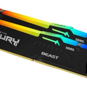 Kingston 64GB 6000MHz DDR5 RGBFury Beast (2x32GB), CL30,XMP, EXPO, 2RX8, 288-pin 16Gbit