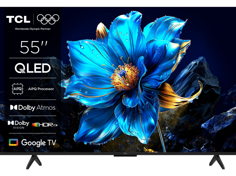TCL 55"P7K 4K QLED TV 60HzGoogle TV; HDR multi-format;HVA Panel; Game Master; Dolby Atmos;