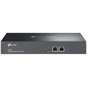 TP-Link OC300 Omada Hardware Controller, 2× 10/100/1000 Ports, 1× USB 3.0 Port, Cloud Access, Up to 500 Omada access points, 100 Omada switches, and 100 Omada routers, Multi-site Management, Omada App, Metal casing, Rack-Mountable