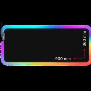 Lorgar Steller 919, Gaming mouse pad, High-speed surface, anti-slip rubber base, RGB backlight, USB connection, Lorgar WP Gameware support, size: 900mm x 360mm x 3mm, weight 0.635kg