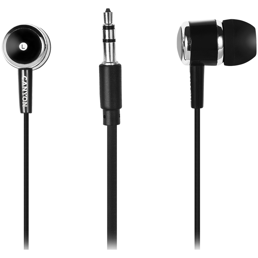 CANYON headphones EPM-01 Mic 1.2m Black - Slika 2