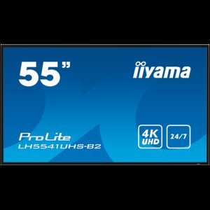 IIYAMA LFD LH5541UHS-B2 55" Professional Digital Signage display with 4K UHD resolution and 24/7 operating time 500 cd/m²  1200:1 8ms landscape, portrait