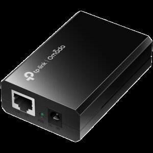 TP-Link POE150S Omada PoE Injector, 2× 10/100/1000Mbps RJ45 Port, IEEE 802.3af compliant, 1× 48VDC Power Input Port, Data and power carried over the same cable up to 100 meters, plastic case, Auto-determine the necessary power requirements