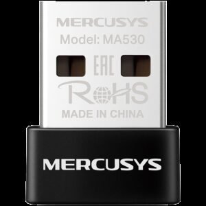 Mercusys MA530 Bluetooth 5.3 Nano USB Adapter, Bluetooth 5.3, Nano-Size, USB 2.0, Supported operating systems include Win 11/10/8.1/7, Work with devices supported the earlier Bluetooth version