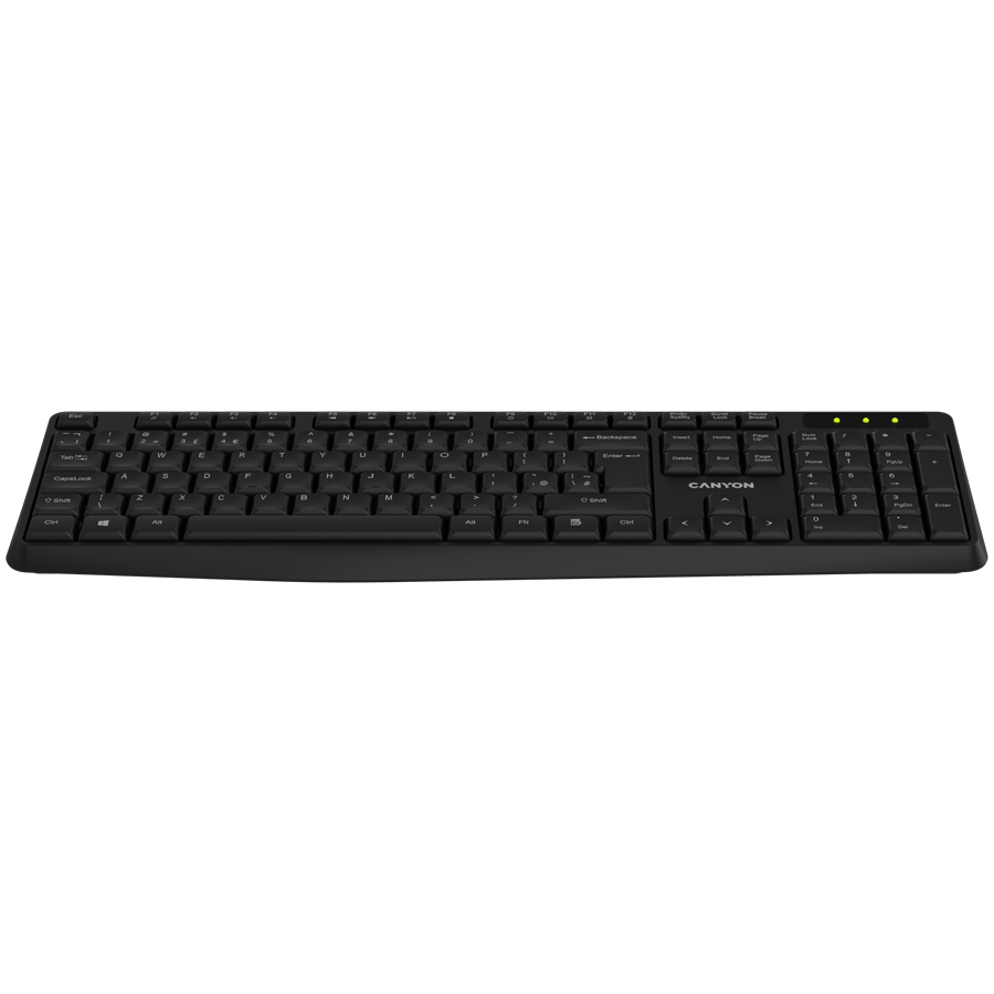 CANYON keyboard KB-W01 Wireless Black - Slika 2