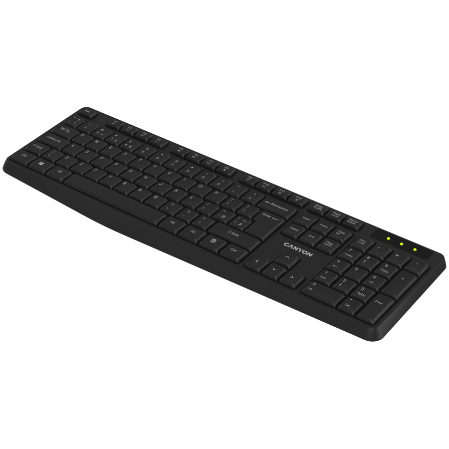 CANYON keyboard KB-W01 Wireless Black - Slika 3