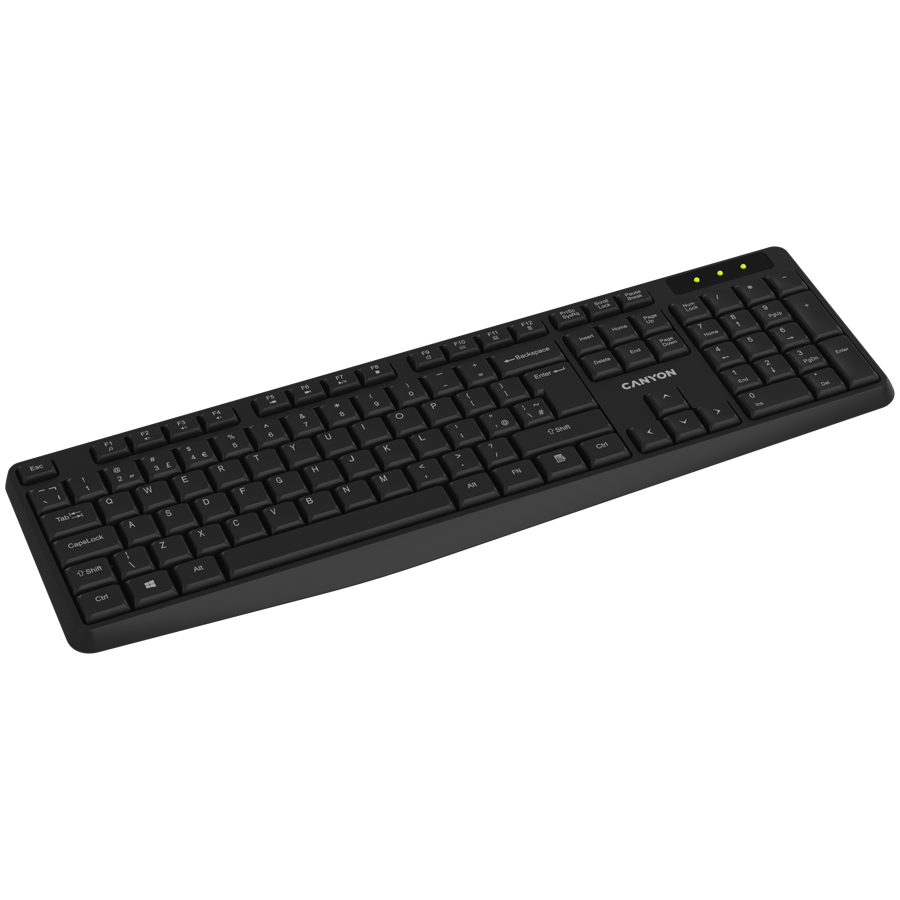 CANYON keyboard KB-W01 Wireless Black - Slika 4