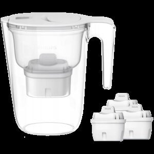 PHILIPS Bokal za filtriranje vode AWP2933WHT4/10, 2,6 l, digitalni timer, 4 filtera, bijeli