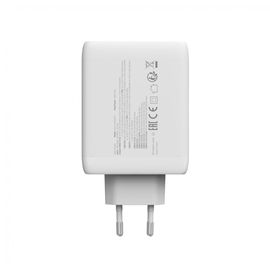 CANYON charger CU100ACC GaN 100W 3xPD 1xQC EU White - Slika 4