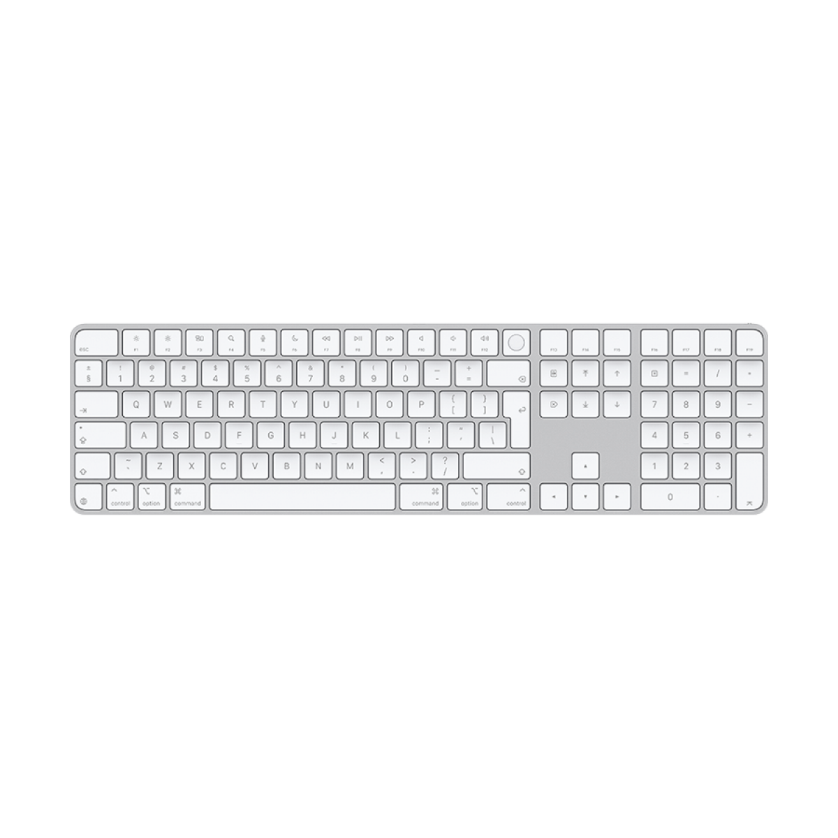 Magic Keyboard with Touch ID and Numeric Keypad for Mac models with Apple silicon - International English - White Keys,Model A3119 - Slika 4