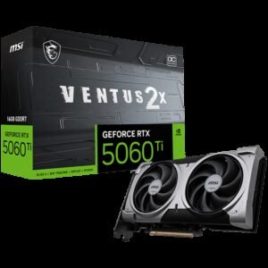 MSI Ventus GeForce RTX 5060 Ti 16GB GDDR7 PCI Express 5.0 x 16 (use x8) Graphics Card RTX 5060 Ti 16G VENTUS 2X OC PLUS