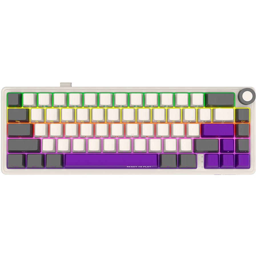 LORGAR KBP70MW, Wireless 65% Mechanical Gaming Keyboard Pro, Beige, CZ/SK layout