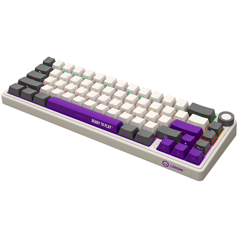 LORGAR KBP70MW, Wireless 65% Mechanical Gaming Keyboard Pro, Beige, CZ/SK layout - Slika 2