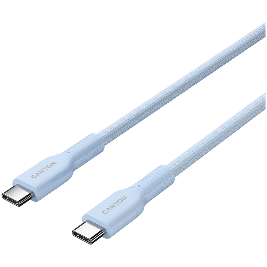 CANYON cable OnWire 60CL C-C 60W COLOR Braided 1m Light Blue - Slika 2