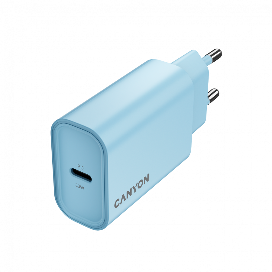 CANYON charger OnCharge 30CL Max Power 30W 1xPD EU Light Blue - Slika 3