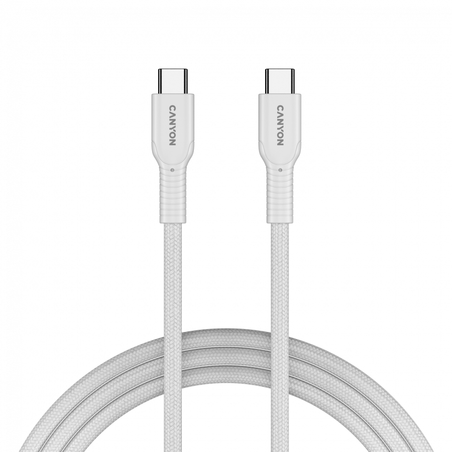 CANYON cable OnWire 60CL C-C 60W COLOR Braided 1m White - Slika 4