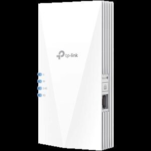 TP Link AX1800 Wi-Fi 6 Range Extender, 2.4GHz and 5GHz, 1 Gigabit Ethernet Port, 574 Mbps at 2.4GHz, 1201 Mbps at 5GHz, WPS Button, Reset Button, 2 Internal Antennas