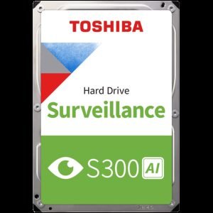 HDD Video Surveillance TOSHIBA S300 AI 10TB CMR, 3.5'', 512MB, 7200RPM, SATA, 64 cameras, 24/7, TBW: 550