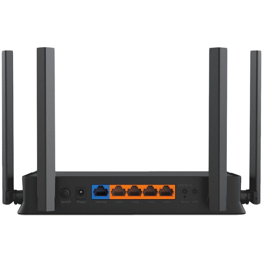 TP-Link Archer BE220 BE3600 Dual-Band Wi-Fi 7 Router, 688 Mbps at 2.4 GHz + 2882 Mbps at 5 GHz, 4x external Ant., 2.0 GHz Quad-Core CPU, 1x 1G WAN port + 4x1 G LAN ports, MLO, 4096-QAM, OFDMA, HE160 on 5GHz, Tether App, WPA3, Access Point Mode, IPv6 - Slika 3
