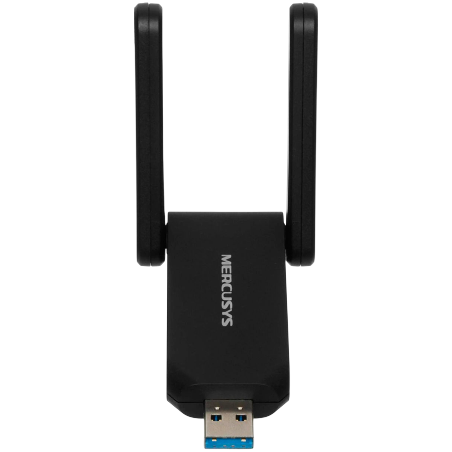 Mercusys MA72XH AX1800 High Gain Wi-Fi 6 USB Adapter, 574 Mbps at 2.4 GHz + 1201 Mbps at 5 GHz, 2 x High Gain External Antenna, USB 3.0, MU-MIMO, OFDMA, Beamforming, WPA3 - Slika 2