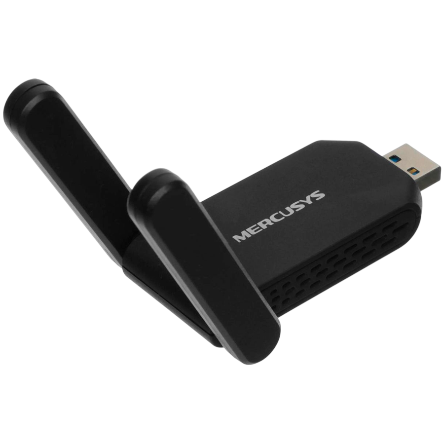 Mercusys MA72XH AX1800 High Gain Wi-Fi 6 USB Adapter, 574 Mbps at 2.4 GHz + 1201 Mbps at 5 GHz, 2 x High Gain External Antenna, USB 3.0, MU-MIMO, OFDMA, Beamforming, WPA3 - Slika 3