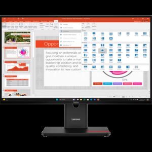 Lenovo ThinkVision T27-40 Monitor 27" IPS, 16:9, 1920 x 1080 (FHD), 120Hz, 4/6ms, 300 cd/m², 1500:1, 2x HDMI 2.1, DisplayPort 1.4, USB Hub, USB-C 15w, Vesa, 3Y
