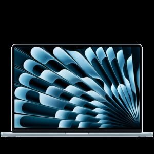 MacBook Air 15-inch,Sky Blue,Model A3448,M5 CHIP WITH 10C CPU, 10C GPU,16GB unified memory,35W Dual USB-C Power Adapter, 512GB SSD storage,Two Thunderbolt 4 Ports,Touch ID,Liquid Retina display,Force Touch Trackpad, KEYBOARD-INT