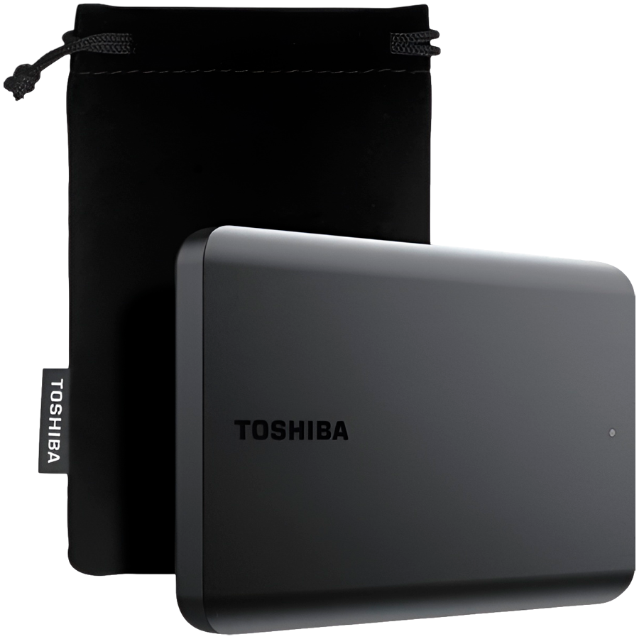 Toshiba External Hard Drive Canvio Basics Excl (2.5" 1TB, USB3.2 Gen 1, Black)