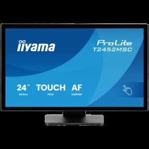 IIYAMA Monitor LED T2452MSC-B2 24" DeepContrast PCAP+ 10pt touchscreen 1920x1080 120Hz 400cd 5ms HDMI DP landscape, face-up tilt