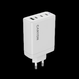 CANYON charger OnCharge 120 GAN Total 120W MAX 3 USB-C +1 USB-A White EU plug