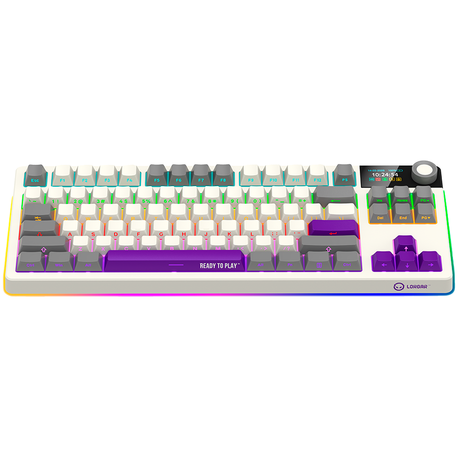 LORGAR KBP70TKLW, Wireless TKL Mechanical Gaming Keyboard Pro, Beige, EN layout - Slika 3