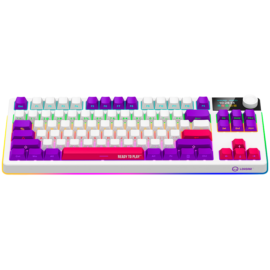 LORGAR KBP70TKLW, Wireless TKL Mechanical Gaming Keyboard Pro, White, EN layout - Slika 3