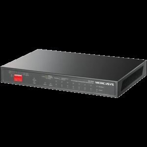 Mercusys MS112GMP 12-Port Gigabit Desktop Switch with 8-Port PoE+,  8x G PoE+ Ports, 2x G Non-PoE Ports, 2x G SFP Slots, 110 W PoE Power, Desktop Steel Case, Wall Mounting,  Extend Mode for 250m PoE Transmitting, Priority Port 1-2, Isolation Mode