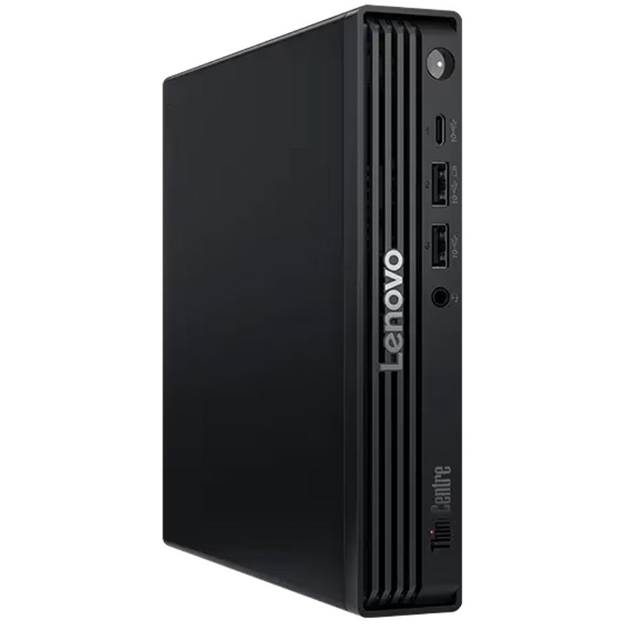 LENOVO ThinkCentre M70q Gen 6, Intel Core Ultra 5 225T, 16GB DDR5, 512GB SSD M.2, Front: 2x USB 3.2, 1x USB 3.2 C, 1x Audio/Mic, Back: 4x USB 3.2, DP, HDMI, RJ45 GbE, CIS, Spkr, WiFI 6E+BT 5.3, USB KB/Mouse, No OS, 3Yr